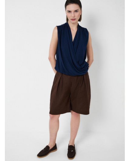 Топ трикотажный для женщин dark blue