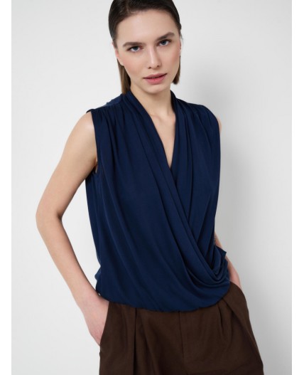 Топ трикотажный для женщин dark blue