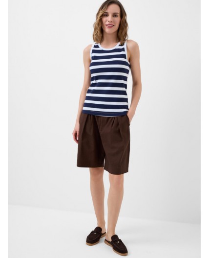 Майка трикотажная для женщин white, dark blue