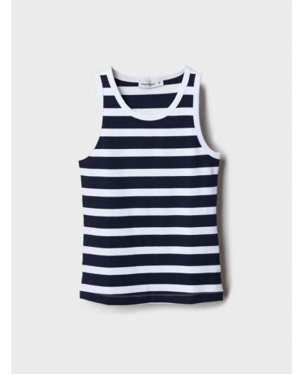 Майка трикотажная для женщин white, dark blue