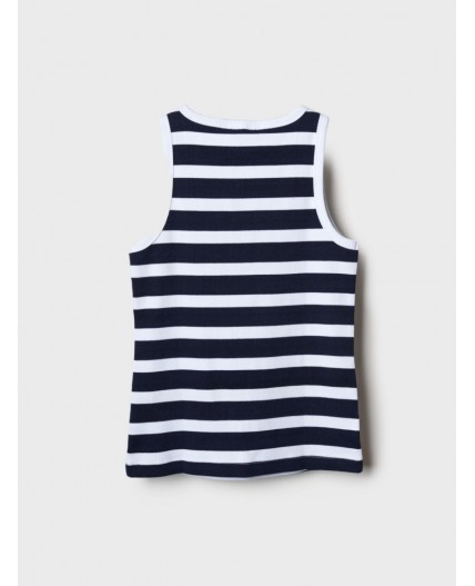 Майка трикотажная для женщин white, dark blue