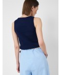 Топ трикотажный для женщин dark blue