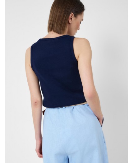Топ трикотажный для женщин dark blue