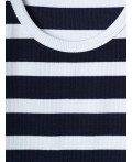 Топ трикотажный для женщин white, dark blue