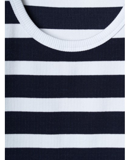 Топ трикотажный для женщин white, dark blue