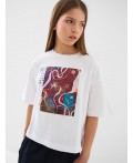 Джемпер трикотажный для девочек (футболка) white