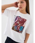 Джемпер трикотажный для девочек (футболка) white