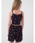 Комплект трикотажный для девочек: топ, шорты multicolor
