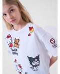 Фуфайка трикотажная для девочек (футболка) white