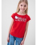 Фуфайка трикотажная для девочек (футболка) red