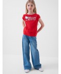 Фуфайка трикотажная для девочек (футболка) red