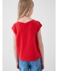 Фуфайка трикотажная для девочек (футболка) red