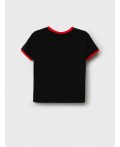 Фуфайка трикотажная для девочек (футболка) black