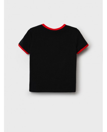 Фуфайка трикотажная для девочек (футболка) black