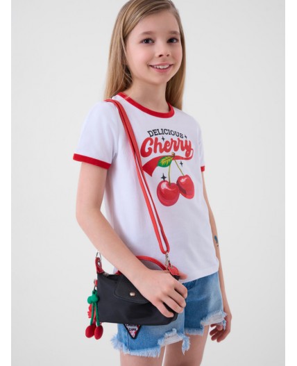 Фуфайка трикотажная для девочек (футболка) white