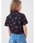 Рубашка текстильная для девочек multicolor
