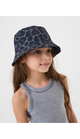 Панама текстильная для девочек black, grey
