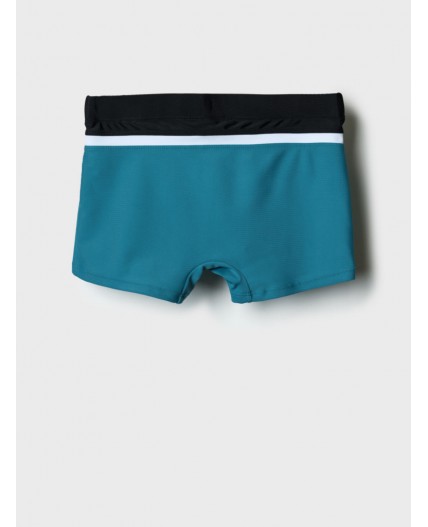 Плавки-шорты трикотажные для мальчиков, средней длины black, white, turquoise