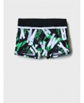 Плавки-шорты трикотажные для мальчиков, средней длины black, white, green