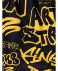 Плавки-шорты трикотажные для мальчиков, средней длины yellow, black