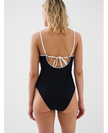 Купальник трикотажный для женщин milk, black