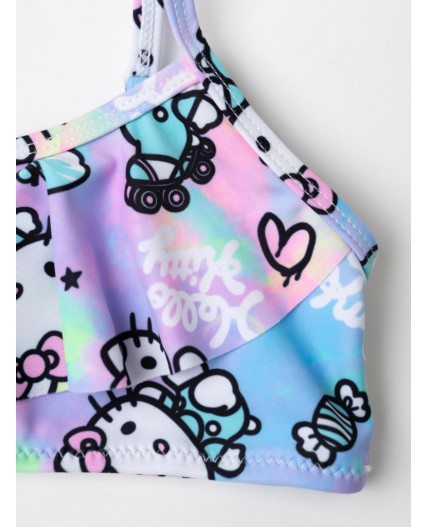 Купальный костюм трикотажный для девочек multicolor