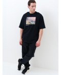 Фуфайка трикотажная для мужчин (футболка) black