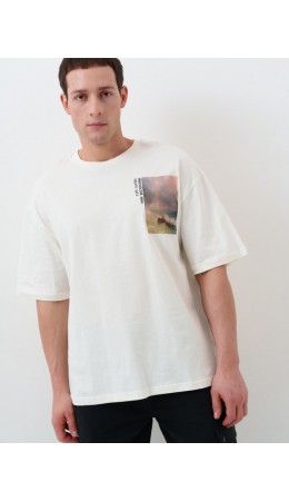 Фуфайка трикотажная для мужчин (футболка) white