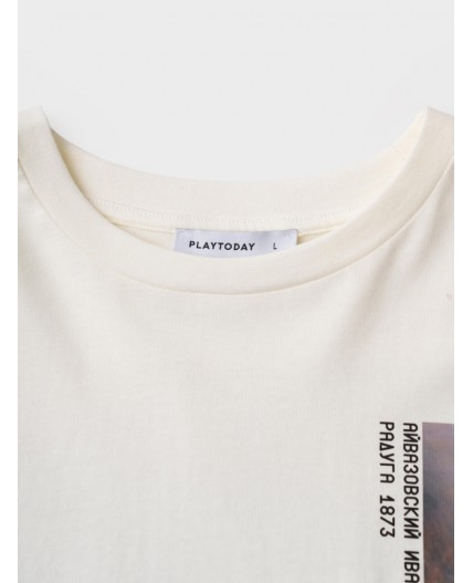 Фуфайка трикотажная для мужчин (футболка) white