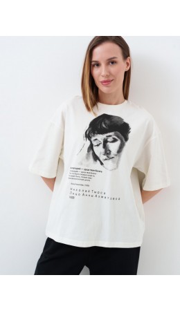 Джемпер трикотажный для женщин (футболка) white
