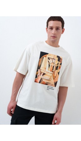 Фуфайка трикотажная для мужчин (футболка) white