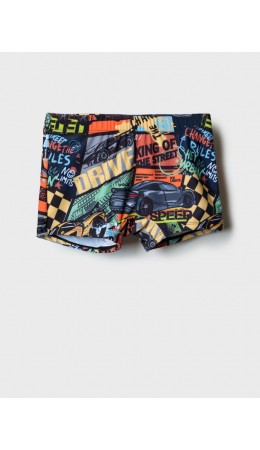 Плавки-шорты трикотажные для мальчиков, средней длины multicolor