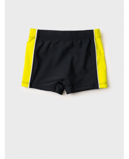 Плавки-шорты трикотажные для мальчиков, средней длины black, light green