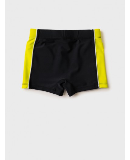 Плавки-шорты трикотажные для мальчиков, средней длины black, light green