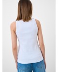 Майка трикотажная для женщин white