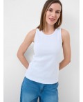Майка трикотажная для женщин white