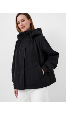 Куртка текстильная с полиуретановым покрытием для женщин (ветровка) black
