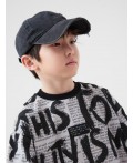 Кепка текстильная джинсовая для мальчиков black