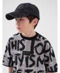 Кепка текстильная джинсовая для мальчиков black