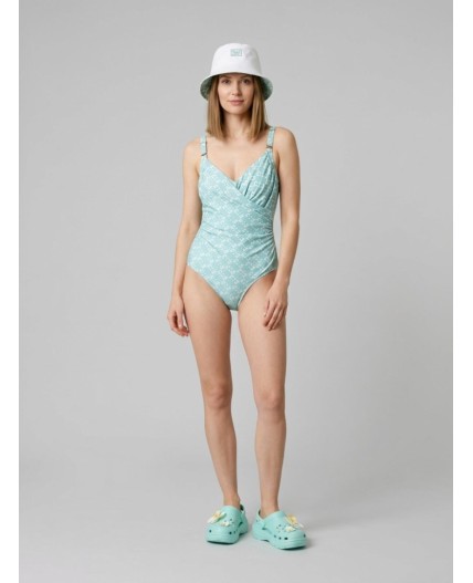 Панама текстильная для женщин white, light green