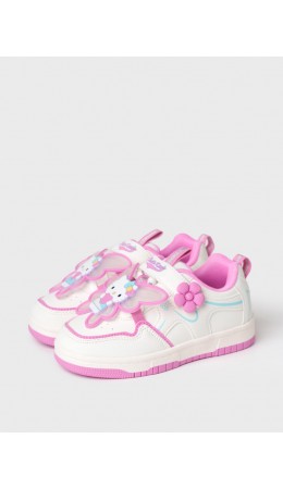 Полуботинки для девочек белый,розовый