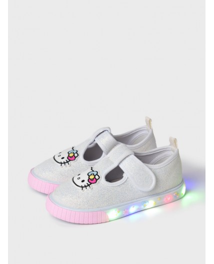 Туфли открытые для девочек серебряный