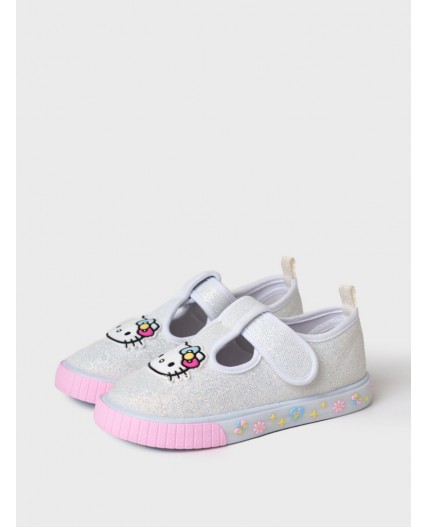 Туфли открытые для девочек серебряный