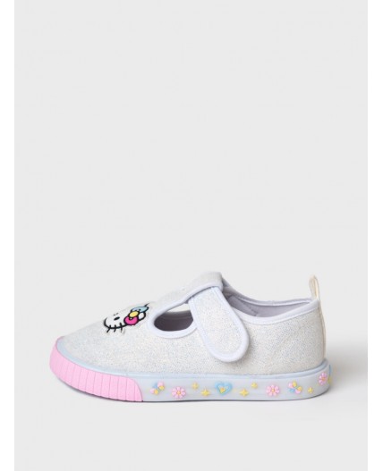 Туфли открытые для девочек серебряный