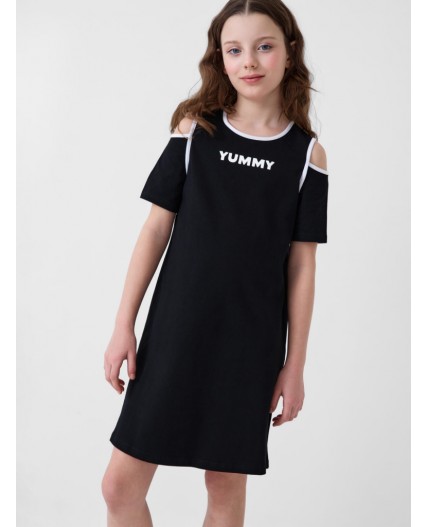 Платье трикотажное для девочек black, white