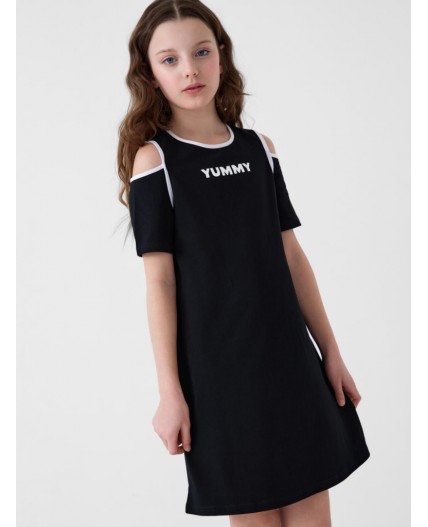 Платье трикотажное для девочек black, white