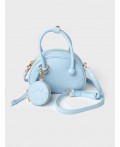 Сумка для девочек с чехлом для наушников и брелком голубой