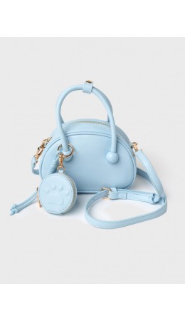 Сумка для девочек с чехлом для наушников и брелком голубой