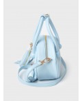 Сумка для девочек с чехлом для наушников и брелком голубой