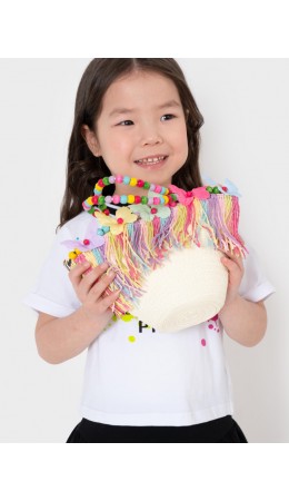 Сумка для девочек бежевый,разноцветный